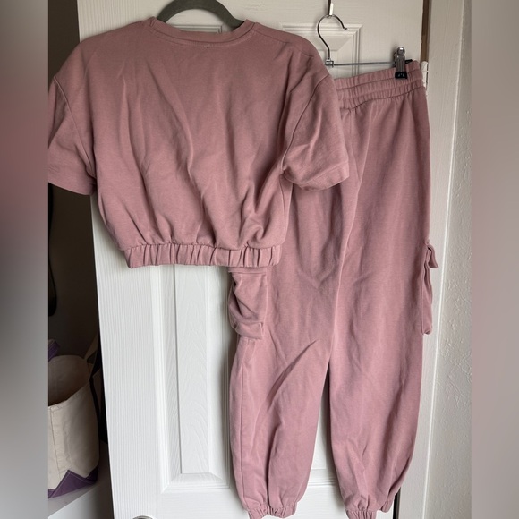 ZARA Matching Sweat Set Cargo Joggers Sweatshirt Top Two Piece Loungewear Set M - Picture 3 of 9